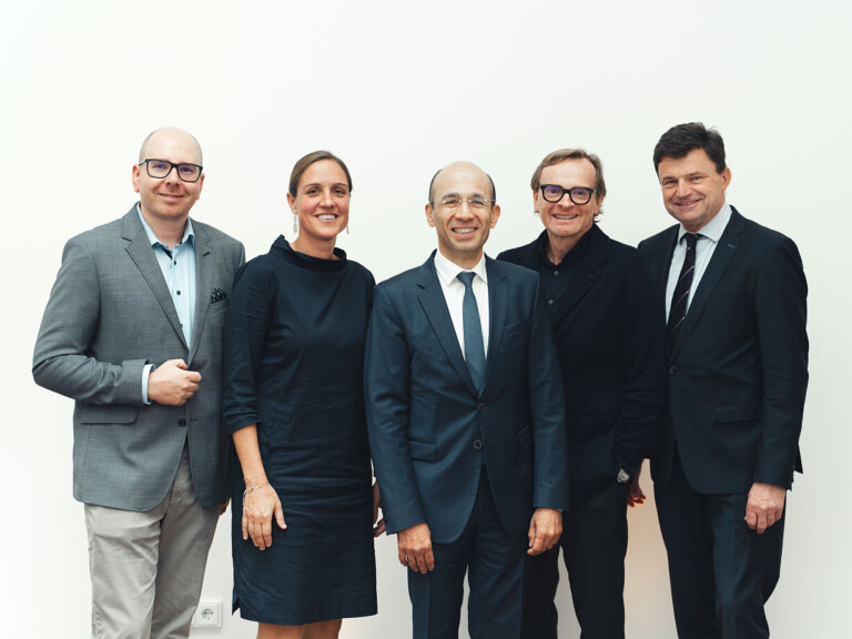 ÖGPRÄC Tagung 2026 Pressekonferenz vlnr. Dr. Albert Fuchs, Prof.in Priv.-Doz.in Dr.in Elisabeth Russe, Univ.-Doz. Dr. Rafic Kuzbari, Univ.-Prof. Dr. Matthias Rab, Prim. Univ.-Doz.Dr. Rupert Koller