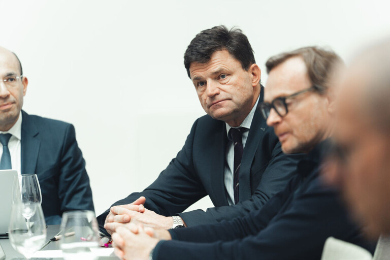 ÖGPRÄC Tagung 2026 Pressekonferenz vlnr. Univ.-Doz. Dr. Rafic Kuzbari, Prim. Univ.-Doz.Dr. Rupert Koller, Univ.-Prof. Dr. Matthias Rab